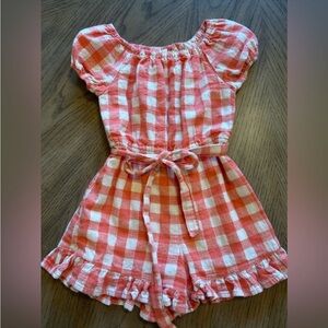 Gianni Bini orange and white toddler shorts jumper size 4T